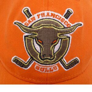 San Francisco Bulls Minor League Hockey Team Orange Adjustable Hat